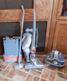 Kirby Vacuum with Accessory Caddy and Carpet Cleaning Attachment - Bissell SpotBot