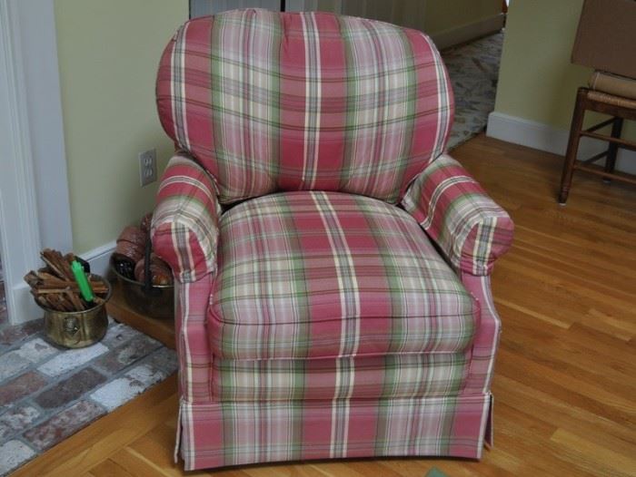 Upholstered chairs. Comfy, rocker.