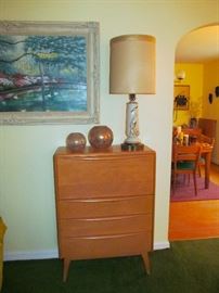 Heywood Wakefield Drop leaf Desk, 1950's amp and accessories