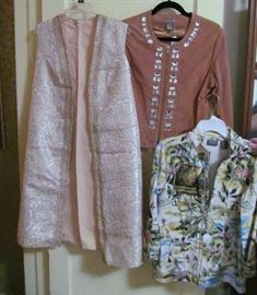 Brocade Vest, Suede and Rhinestone  Embellished Jacket and Palm Tree Jacket