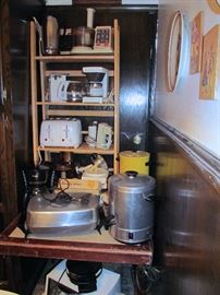 2 Party Coffee Maker, 2 Electric Carving Knives, Cuisinart Food Processor, Hand Held Mixer, Coffee Grinder, Coffee Maker, Electric Can Opener, Food Processor