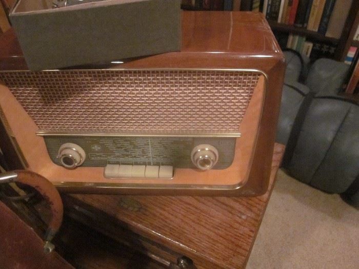 several vintage radios