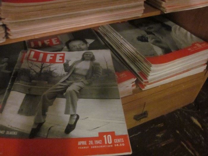 collection of Life magazines