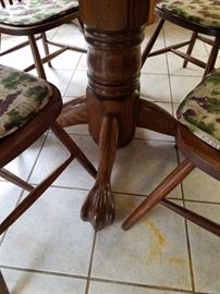 Claw Foot table and chairs