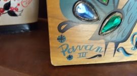 Enid Collins Signed Purse Wooden Peacock