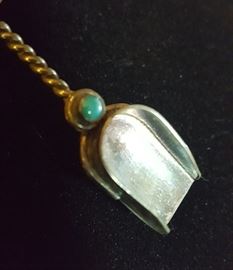 Vintage Sterling Retro Make-Up Tool, Flat Side for Powder, Funnel for Perfume