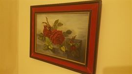 Painting Rose Signed