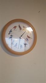 Wall Clock Chimes with Different Bird Sounds