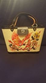 Enid Collins Signed Purse Red Robin