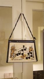 Enid Collins Signed Purse Music Notes
