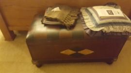 Trunk with Leather Padded Top