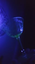 Vintage Aqua Blue Uranium Depression Glass