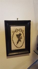 Mary Todd Lincoln wife of President Abraham Lincoln, Vintage Cross-Stitch on Linen
