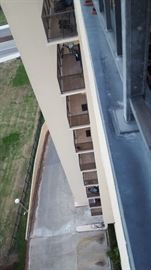 Driveway down to parking area at Marina del Sol which is limited but available.