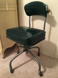 Vintage Mid Century industrial swivel office chair 