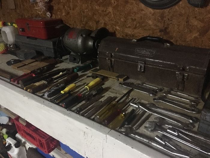 Plenty of hand tools such as by Craftsman