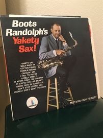 Vintage LP record albums such as this one of Boots Randolph