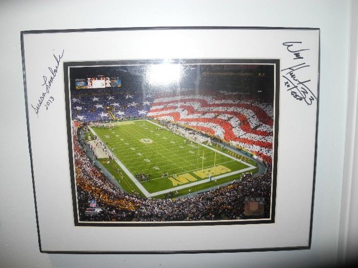 Autographed stadium photo