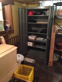 One of 4 metal storage cabinets!