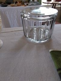 Glass salt jar with lid!