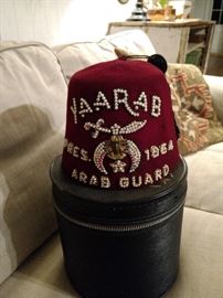 The homeowner was huge in The Shriners. Neat hat and case.