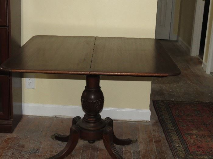 MAHOGANY GAME TABLE.   DATE OF SALE CHANGED TO SUNDAY 10-4.