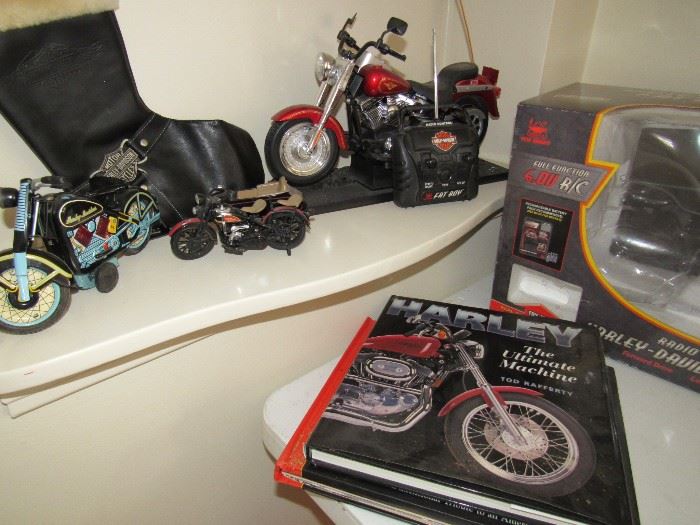 Including radio-controlled Motorcycle and books