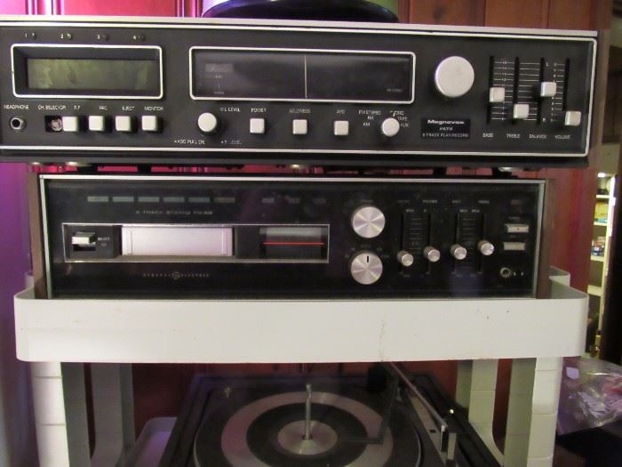 Vintage Magnavox Stereo (not sure if it works) with 8-track Player, Receiver, and Turntable