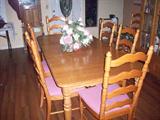 Broyhill Dining table/8 chairs with matching China Cabinet and server!  Very nice set!!
