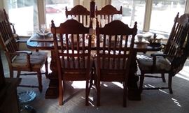 American Drew table, chairs