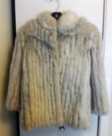 Blue Fox waist length fur coat, size 4