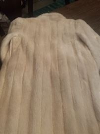 back of full length mink coat