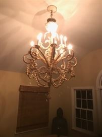 1 of 3 piece set / 52" x 30" /High End / custom Sea Shell chandelier - spectacular