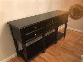Credenza = also Portobello Dark Walnut to match the Dining Table and all other Portobello pieces throughout the home