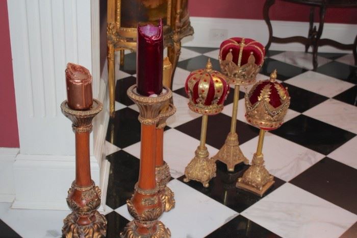 Assorted Candle Sticks  and Decorative