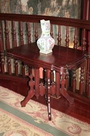 Wood Side Table & Decorative