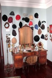Vanity, Mirror,  Vanity Chair and HATS!