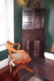 Writing Desk / Hutch and Wood Desk Chair