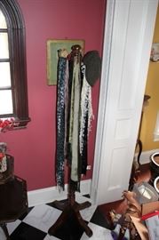 Hat Rack and Scarves