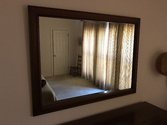 Solid Cherry Frame Mirror - Mobry Hill Collection by Mount Airy (48” x 36” - overall)  $200