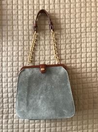 Gray Suede Brahmin Handbag $120