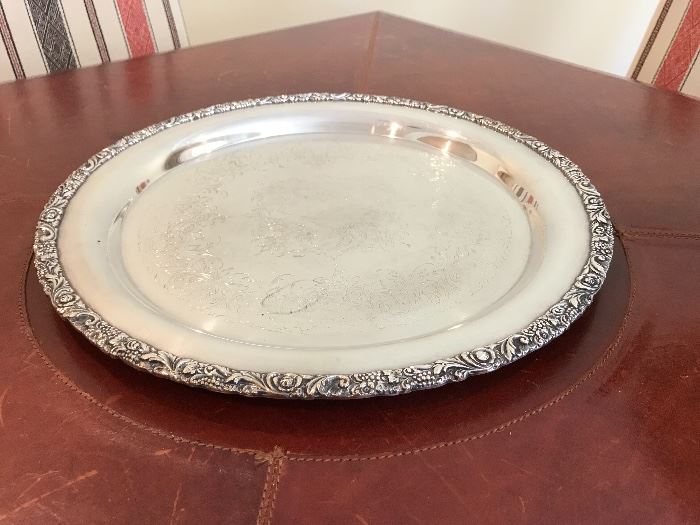 Silver Plate 15”dia Charger  $28