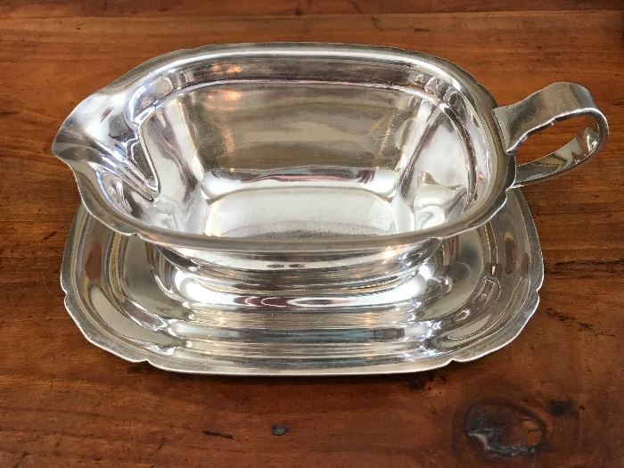 Antique Reed & Barton ‘Mayflower’ Silver Plate Gravy Boat w/ Under Plate $18