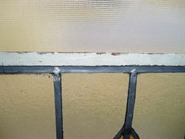 Antique Iron Framed Stained Glass from a Mansion in Texas