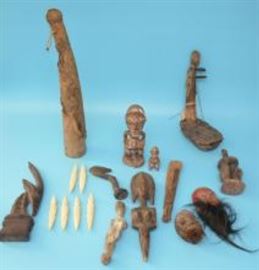 43: Lot Of Vintage & Antique African Carvings