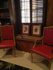 Two of four matching arm chairs
