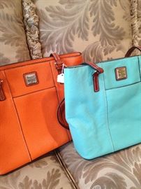Colorful Dooney Bourke handbags