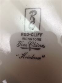 Red-Cliff ironstone fine china "Heirloom"