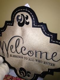"Welcome blessings to all who enter"