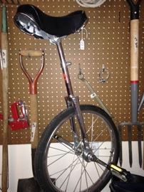 One of two unicycles